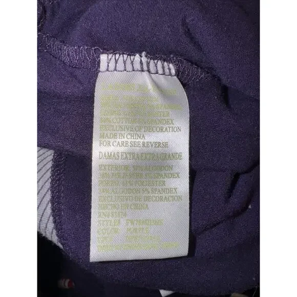 Green Tea Ladies XXL Purple Athletic Skort Elastic Drawstring Waist - Picture 7 of 8